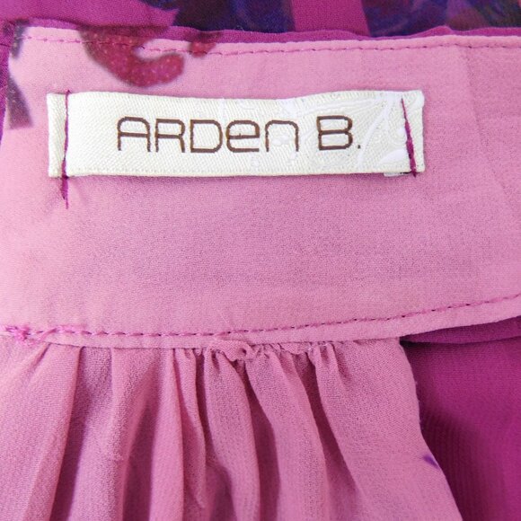 Women's Arden B Purple Sleeveless Shirt/Blouse Sz. M - Picture 7 of 8